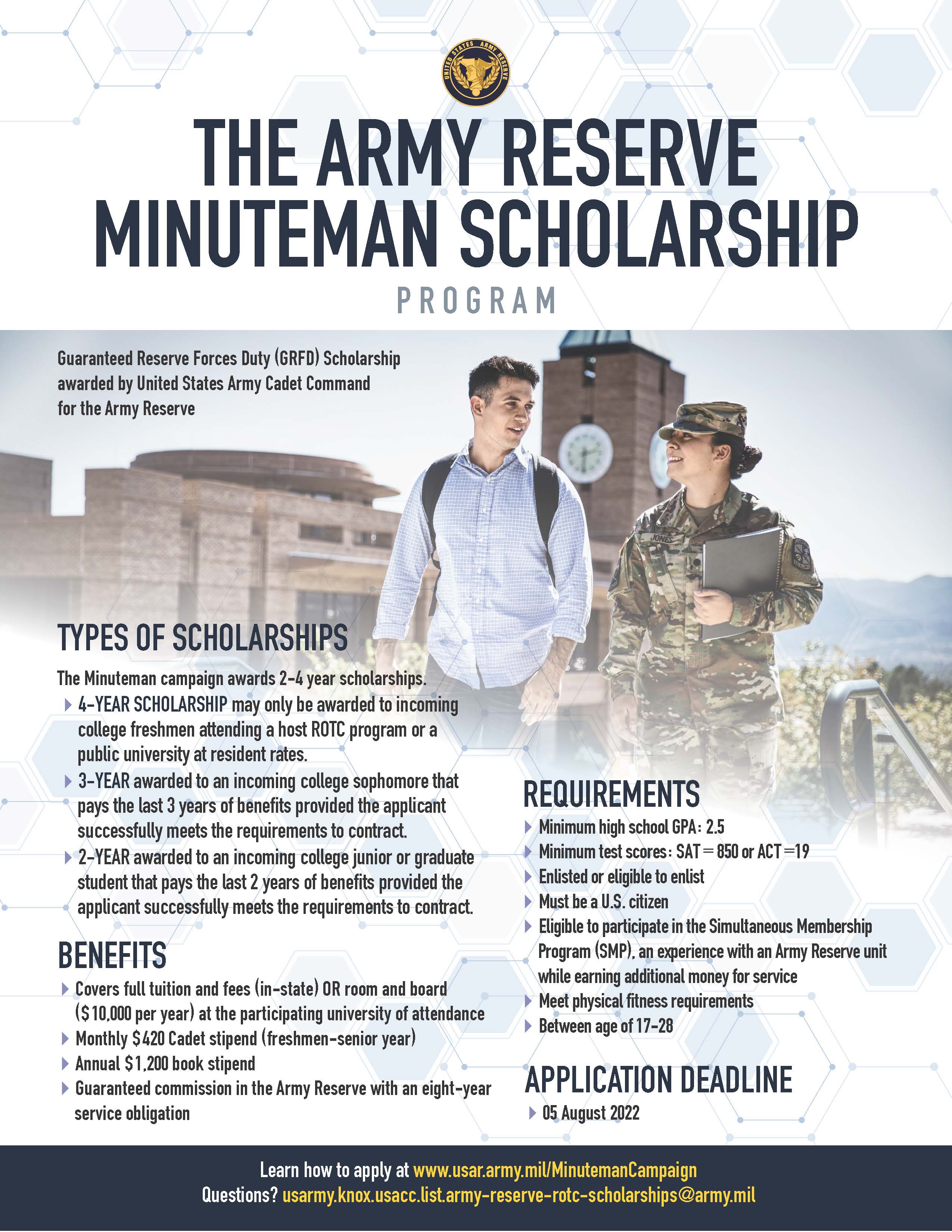 Minuteman Scholarship flier